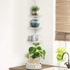 Corner Shelf 3 Pieces Floating Shelves Decoration Flower Pot Living