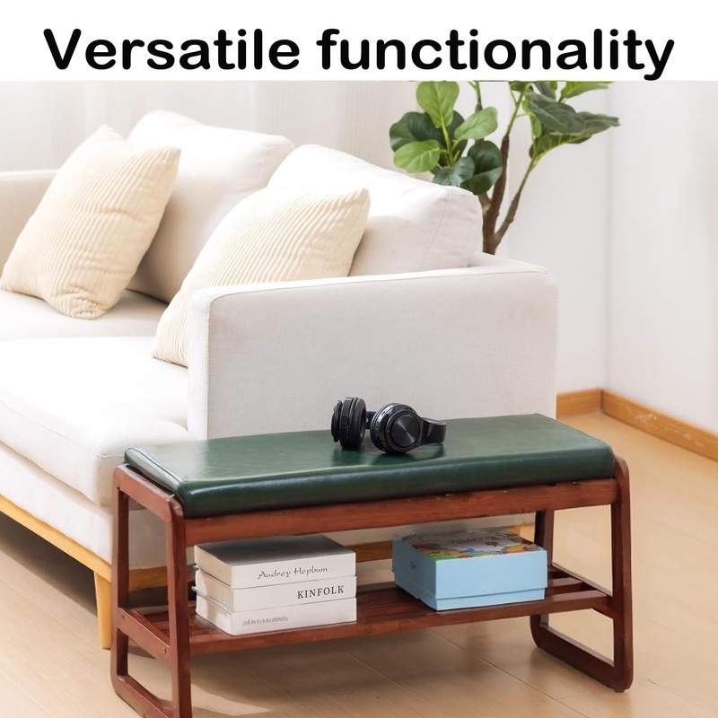 ABAMFUR Shoe Rack Bench, Solid Wood Entryway Bench(Green-39.4")