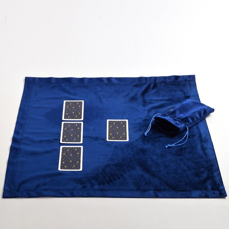 BLESSUME Atar Tarot Table Cloth with One Pouch Velvet, One