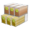 6 Pack Clear Acrylic Tea Bag Organizer Drawer, Stackable Tea