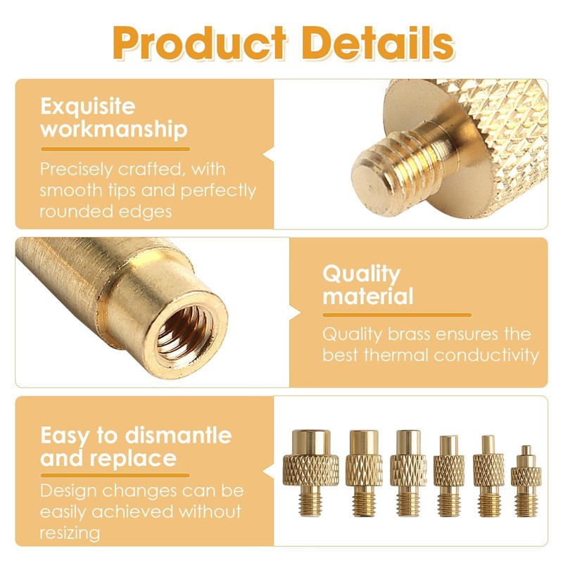 Soldering Iron Tips for Threaded Inserts M2 M3 M4 M5