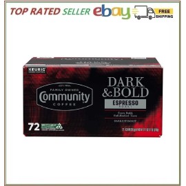 Community Coffee Dark and Bold Espresso Roast Single Serve (72 ct.)