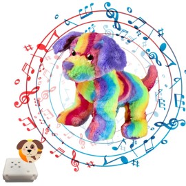 Toys Wonderland Candy the Dog 8" Stuffed Animal Plush Toy with Pre-Recorded Barking Sound – Sof