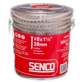 Senco 08F150Y DuraSpin #8 x 1-1/2-inch, Wood to Wood Collated Screw, 1,000 Ct.