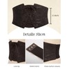 Scarlet Darkness Renaissance Corset Belt for Women Lace Overlay Front