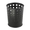 Safco 9740BL Bubble Wastebasket Round Steel 6gal Black