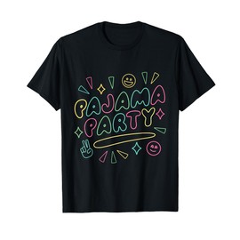 Slumber Party Apparel Women's Pajama Party Graphic T-Shirt - Black, Small