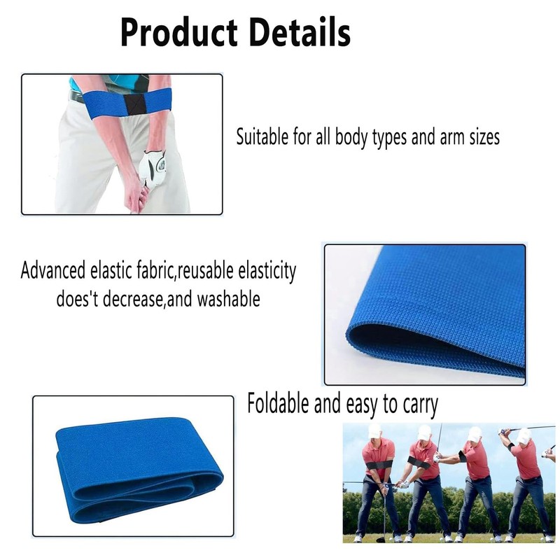 3pcs Golf Swing Arm Band,Golf Corrector, Golf Balls Elastic Band,Swing
