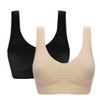 Women's Comfort Workout Sports Bra Low-Impact Activity Sleep Bras Pack