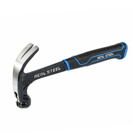 Real Steel 15 Oz One Piece Forged Curve Claw Framing Hammer with Cushion Grip 0516