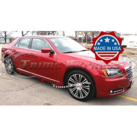 Trims Express-Made in USA fit:2011-2023 Chrysler 300 300C Flat Body Side Molding Trim Stainless 6Pc 7/8"