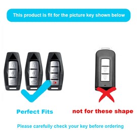 KULCSOK Key Fob Cover Case fit for Mitsubishi Outlander 2024 2023 2022 Cover Zinc Alloy Key Protector Key Holder 4 Buttons Gray