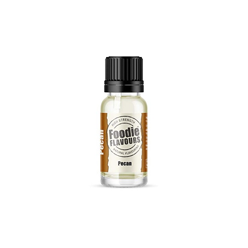 Foodie Flavours Natural Pecan Flavouring, High Strength - 15ml