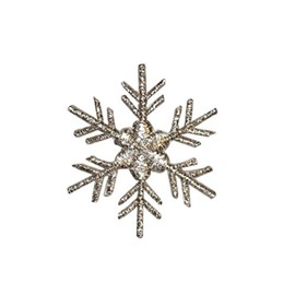 ID 8127 Christmas Snowflake Patch Holiday Snow Ice Embroidered Iron On Applique
