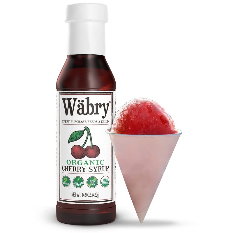 Wäbry Organic Cherry Syrup – 14.9oz (420g), Natural Fruit Syrups