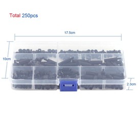 Standoff Set M2 / M3 Male/Female Maleficio Column Standoff Spacer Tornillo Kit de Surtido de Tuercas para Placas de PCB con Estuche de Almacenamiento 250pcs / Set(M3;A)