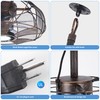 Kuailkag 15" Plug In Ceiling Fan for Outdoor, Portable LED
