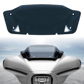 AUFER 5" Front Fairing Windshield Windscreen Wind Deflector Wind Splitter Compatible With For Touring CVO Street Glide FLHXSE FLHX 2023 2024 Accessories (Smoke)