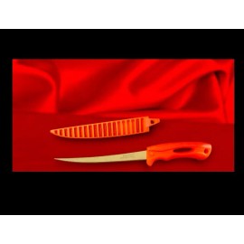 Hiviz- Betts Billy Bay Hiviz Razor Sharp 11" FILET Fillet KNIFE (6" BLADE) HIGH CARBON St’STEEL, Orange