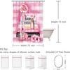 MULTIC Fashion Shower Curtain, Pink & Black Luxury Shower Curtains