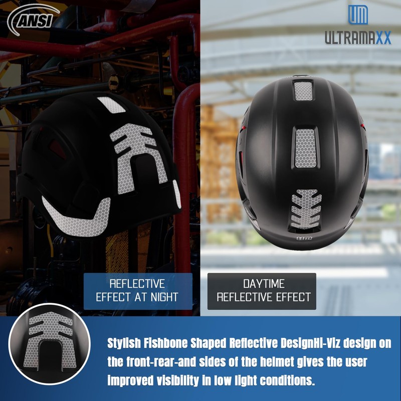 UM ULTRAMAXX Safety Helmet Hard Hat, ANSI Z89.1 Approved Lightweight