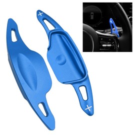 SANRILY Blue Aluminum Steering Wheel Shifter Paddle Covers Fit for Kia 2024 forte gt line Sorento MQ4 K3 K7 Carnival KA4 Sorento Optima K5 Sportage 2020 Paddle Shifter Extension Accessories