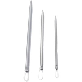3Pcs Silver Nylon Wire Rope Threader Needle Big Eye Knitting Needle Weave Yarn Needle for Sewing and Fabric Art Craft Accessory Yarn Needle Large Eye,Yarn Needles,Fit to Different Settings,Needlepoint