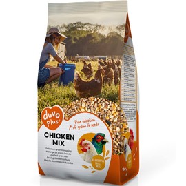 duvoplus, Crushed Corn Grain Chicken Mix 4.5 kg Food for Chicken with Crushed Corn Enriched with Peas Specially Designed for Chickens Daily Menu Delicious