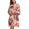 Laurel Snow Women's Floral Satin Robes Bride Bridesmaid Getting Ready