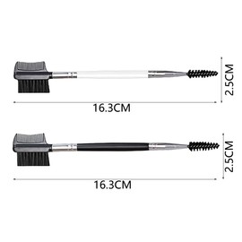 Eyebrow Brush, 2 Pcs Double-Sided Eyebrow Brush, Double-ended Eyelash Comb, Eyelash Brush, Eyelash Separator, Makeup Tool, for Modifying Eyebrows and Eyelashes
