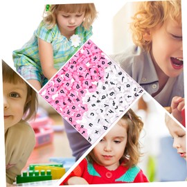 Gadpiparty 200Pcs Flower Shape Acrylic Beads for DIY Jewelry Making Letter Beads with Lowercase Letters Long for Bracelets and Necklaces