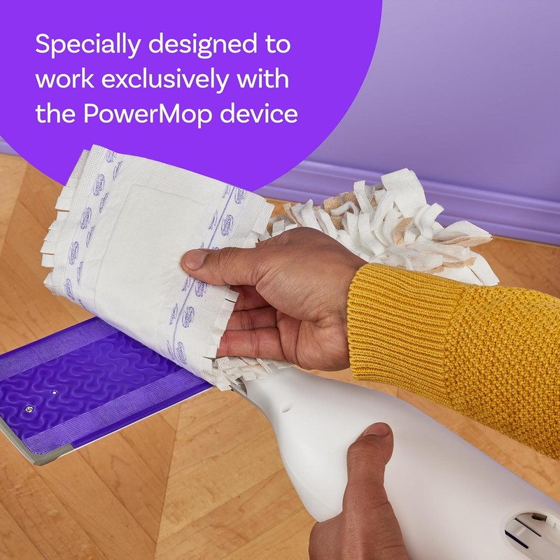 Swiffer PowerMop Wood Mopping Pad Refills for Floor Cleaning, 11