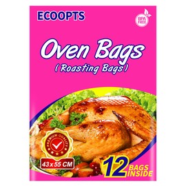 ECOOPTS Turkey Oven Bags Oven Cooking Roasting Bags for Turkey Meat Ham Seafood Vegetable-12 Bags