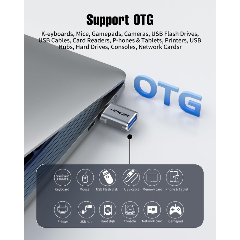 USB C to USB Adapter 2 Pack,10Gbps Data Transfer Fast