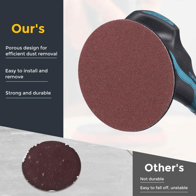HARFINGTON 25 Pcs 2 Inch Sanding Discs, 120 Grit Hook