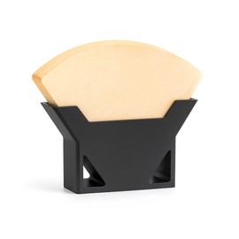 NewGround Designs Coffee Filter Holder Storage - Filter Holder Stand/Holder for All Sizes - Modern Black Freestanding Stand