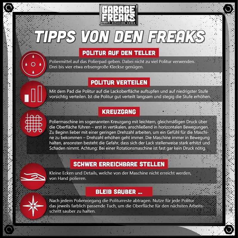 Garage Freaks Polishing sponge, foam pad, polishing pad 150 mm