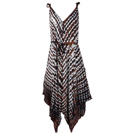 GURU SHOP Batik Jumpsuit, Summer Jumpsuit, Trouser Dress, Women, Red, Synthetic, Size: 40, white/brown