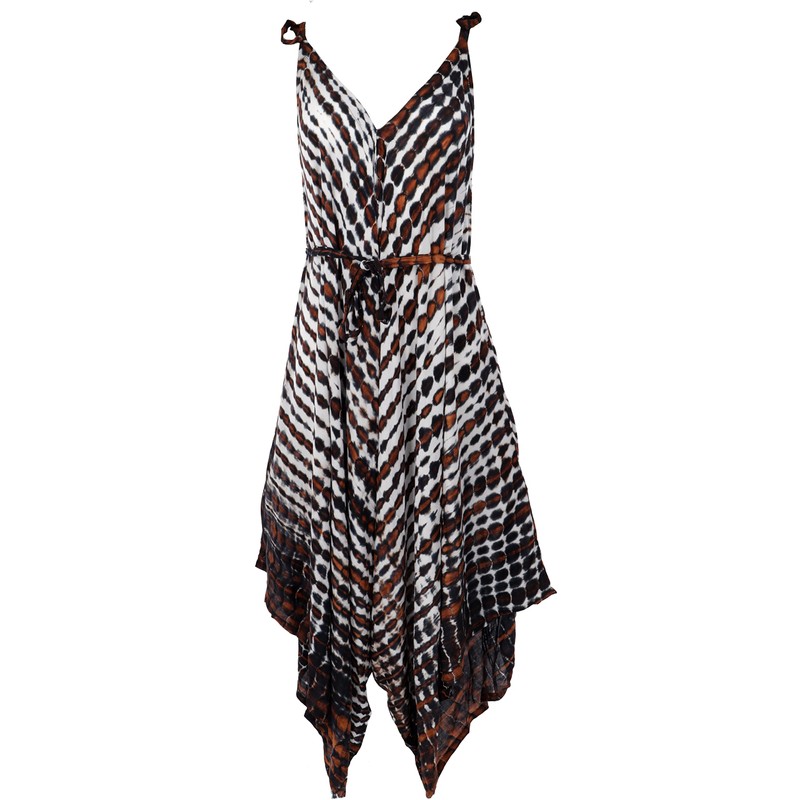 GURU SHOP Batik Jumpsuit, Summer Jumpsuit, Trouser Dress, Women, Red,
