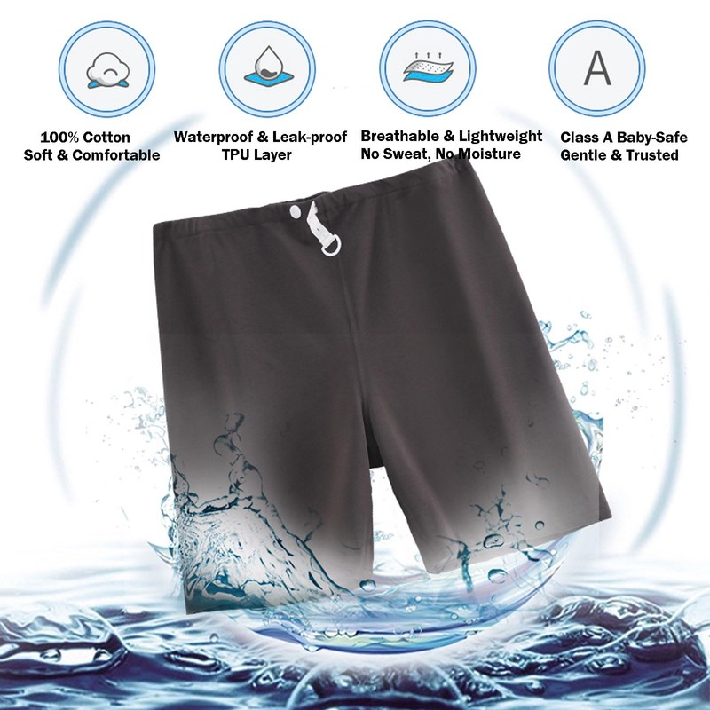 SOEDZUNG Reusable TPU Waterproof Incontinence Pants for Adults Leak Proof