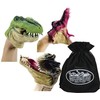 Schylling Dinosaur (T-Rex) Stretchy Hand Puppets Green, Brown & Red