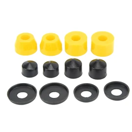 Keenso Juego de Bujes para Monopatín, Juego de Bujes para Monopatín Amortiguación de PU 90A Bujes de Repuesto para Monopatín para Monopatín de 4 Ruedas(Amarillo) Patinetes Eléctricos