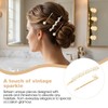16 Pcs Hair Clips Women Gold Bobby Pins Decorative Pearl