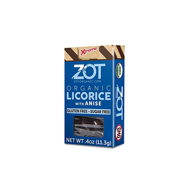 ZOT 100% Organic Licorice with Anise, 0.4-Ounce Flip Top Boxes,