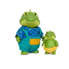 Li'l Woodzeez – Bogglesby Alligator Family – Set of 4 Collectible Posable Alligator Figures with Storybook – Pretend Play Doll Figures – Gift Toy for Kids Age 3+