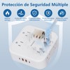 Glückluz Regleta Multicontacto, Conector Multiple con 8 Enchufes de CA