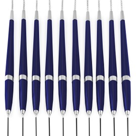 OMG Counter Top Security Pen with Chain - 0.7mm Nib - Blue Barrel - Black Ink - Pack of 10