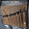IRONCUBE Tool Pouch, 12 Pockets Wax Canvas Weatherproof Roll-Up Storage