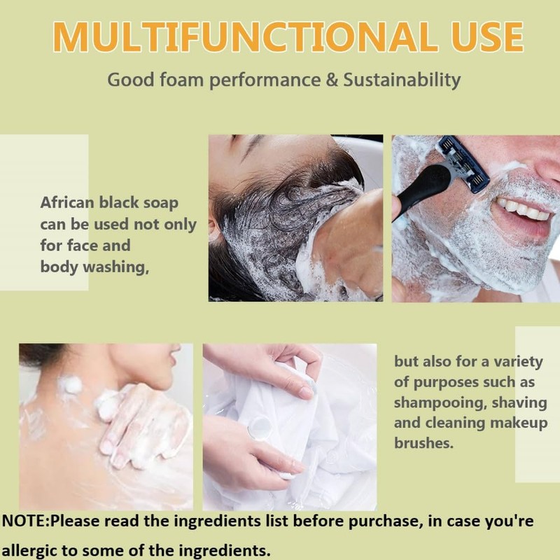 African Black Soap with Shea Butter - Skin Nourishing Moisturising