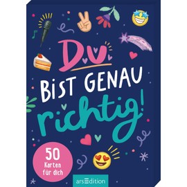 Du bist genau richtig! – 50 Karten für dich: Mutmachkarten zum Selbstbewusstsein-Stärken | für Mädchen ab 9 Jahren